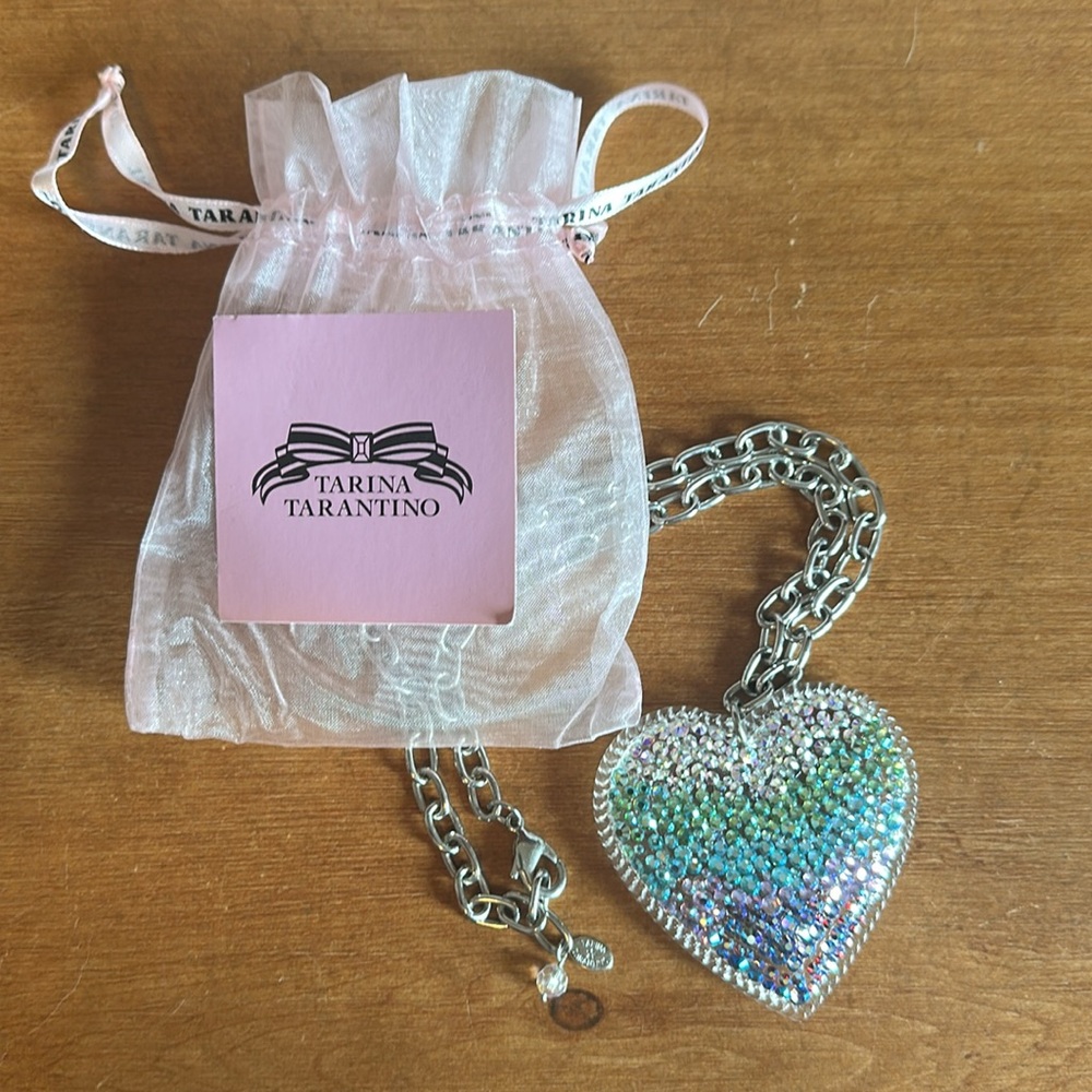 Tarina Tarantino Silver and Blue Heart Necklace